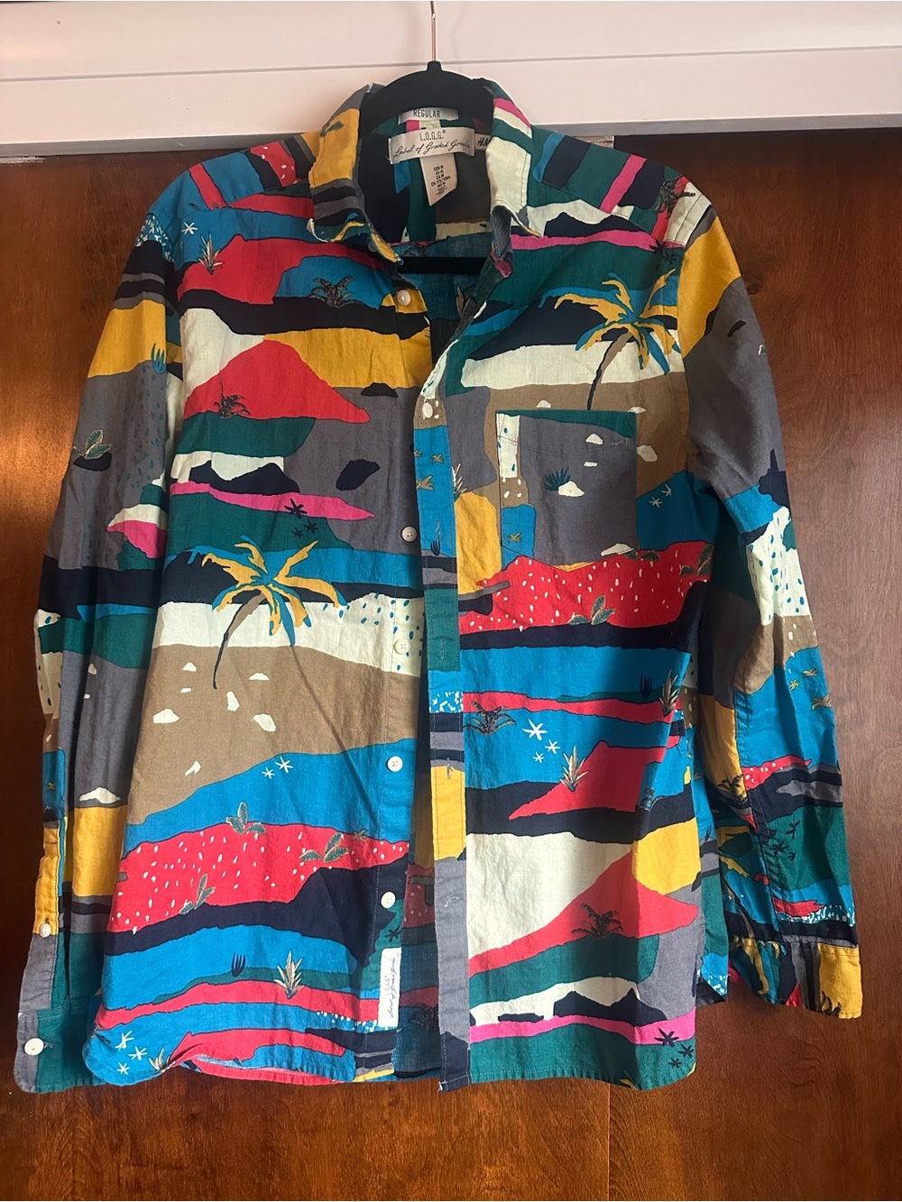 H&M L.O.G.G. Colorful Patterned men’s Button-Up Jacket - Multicolor